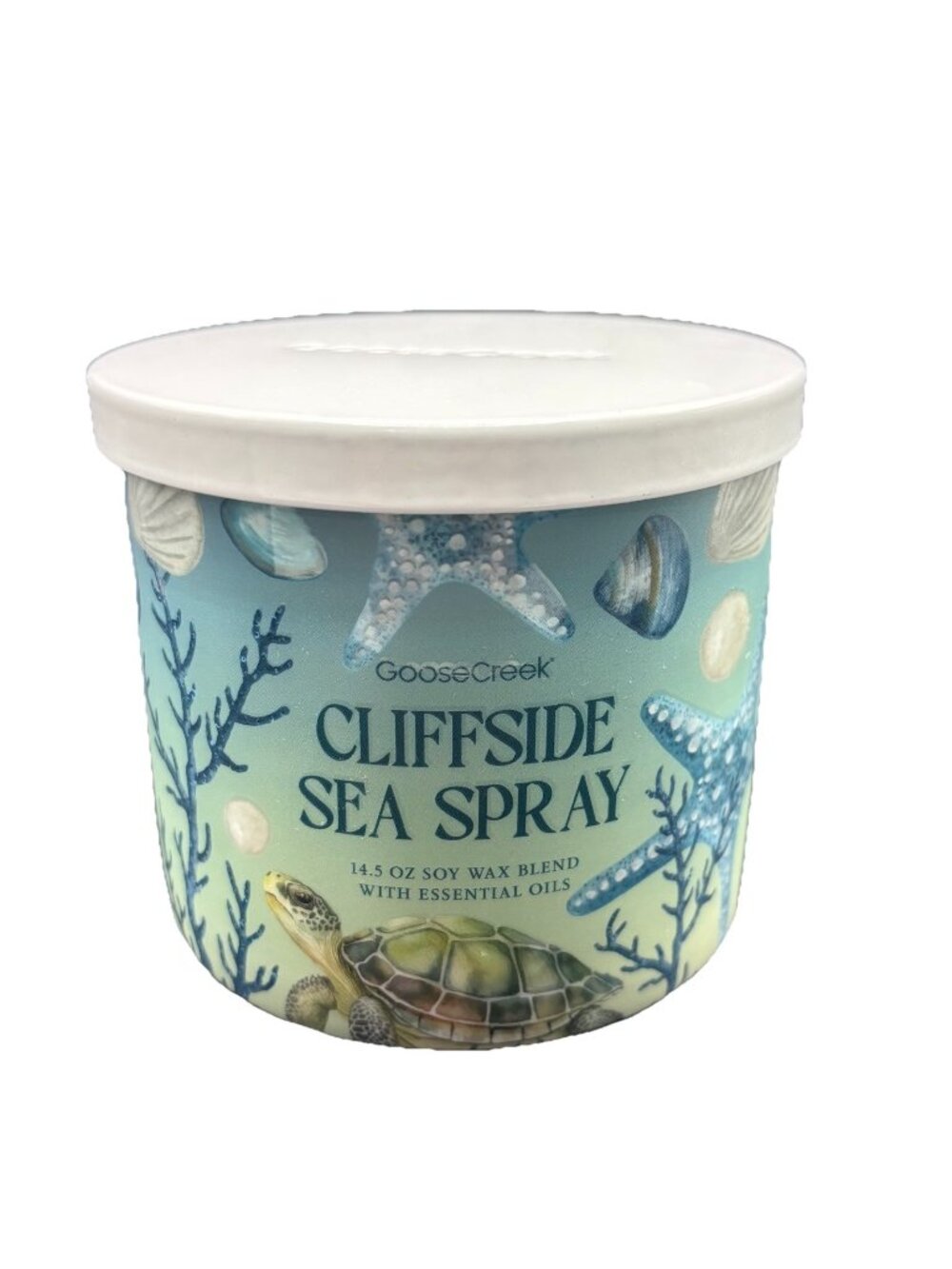 Goose Creek Cliffside Sea Spray 3 Wick Jar Candle 14.5 oz Saltwater Blooms Ocean